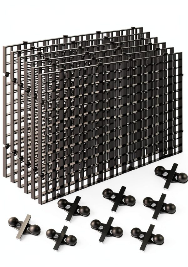 Aquarium Fish Tank Divider Layashala 6 Piece Plastic Grid with 8 Clips-0