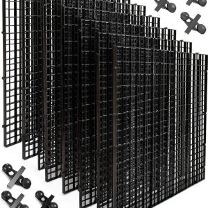 Layashala Aquarium Fish Tank Divider 8-Piece 11x11in Grid with Clips-0