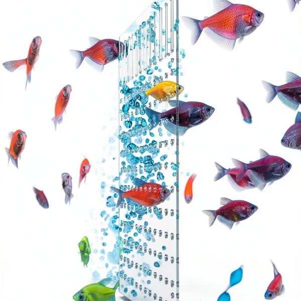 Acrylic Fish Tank Divider Aquarium Divider with 8 Suction Cups Transparent Fish Tank Separator Dividing Net Plate Isolation Board Flapper, 9.84 * 11.81inch-2