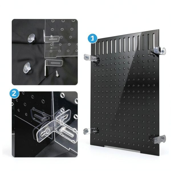 Acrylic Fish Tank Divider Aquarium Divider with 8 Suction Cups Transparent Fish Tank Separator Dividing Net Plate Isolation Board Flapper, 11.81 * 15.74in-4