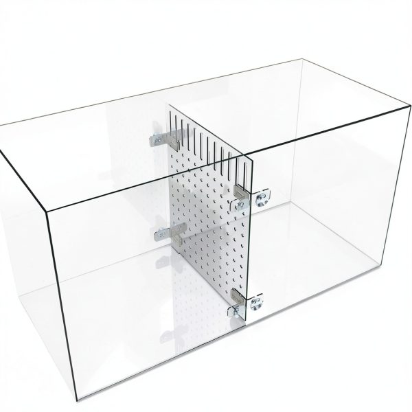 Acrylic Fish Tank Divider Aquarium Divider with 8 Suction Cups Transparent Fish Tank Separator Dividing Net Plate Isolation Board Flapper, 9.84 * 11.81inch-1