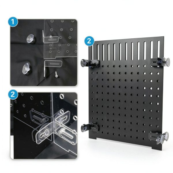 Acrylic Fish Tank Divider Aquarium Divider with 8 Suction Cups Transparent Fish Tank Separator Dividing Net Plate Isolation Board Flapper, 9.84 * 11.81inch-6
